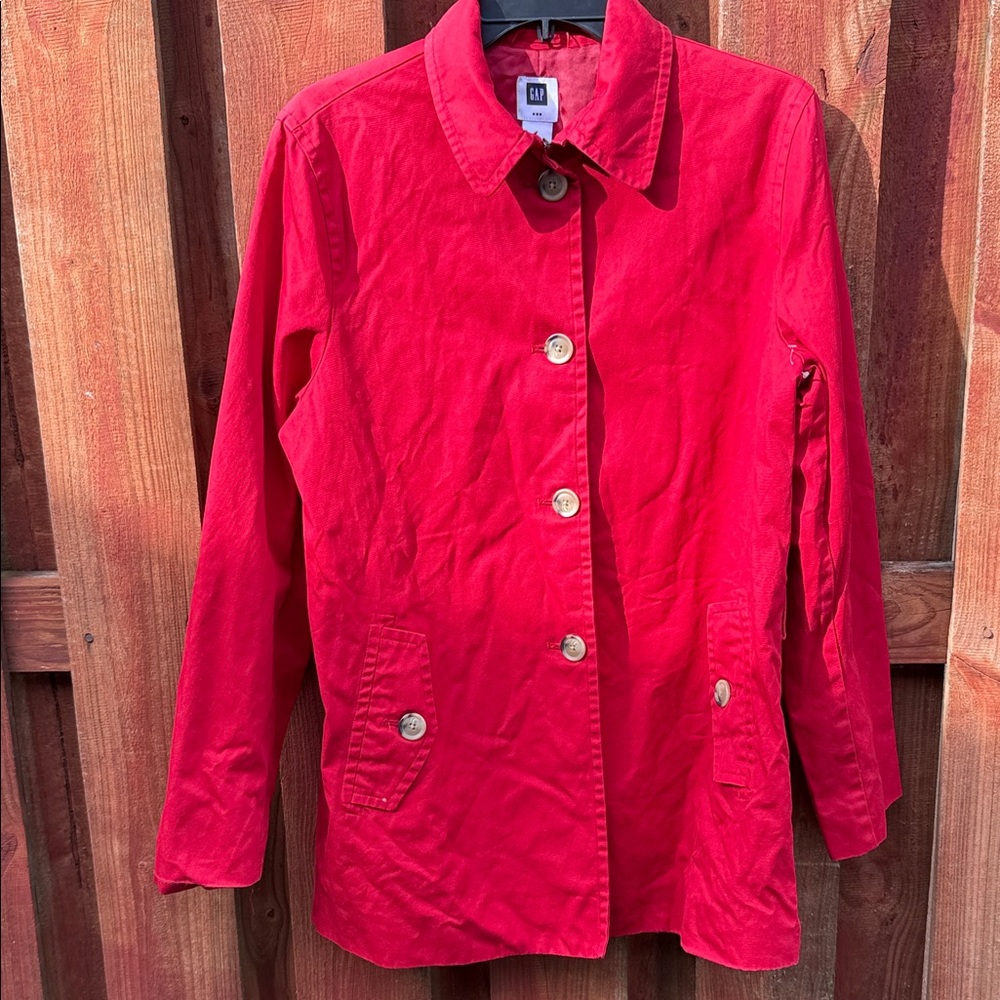 GAP Vintage Red Utility Jacket for Women Size L